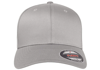 Flexfit 6277 fitted hat in Grey, front view