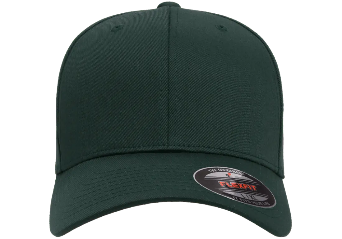 Flexfit 6277 fitted hat in Spruce, front view