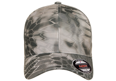 Flexfit 6277 fitted hat in Kryptek Raid, front view