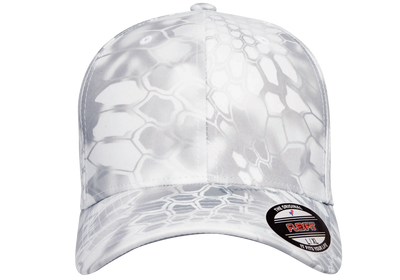 Flexfit 6277 fitted hat in Kryptek Wraith, front view