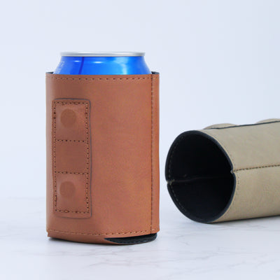 Leatherette 12oz Magnetic Can Cooler