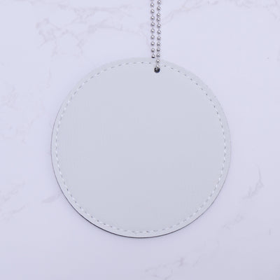 Round Leatherette Christmas Ornaments with Custom Design