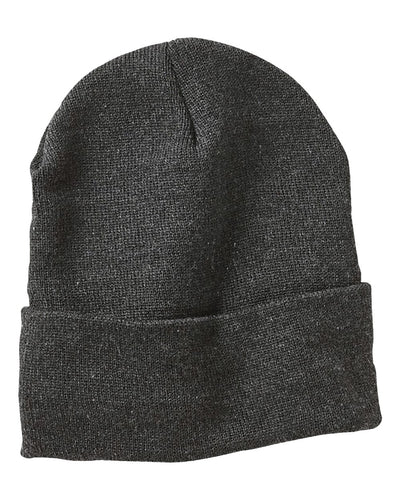 Cuffed Sherpa Lined Beanie with Custom Engraved Leather Patch