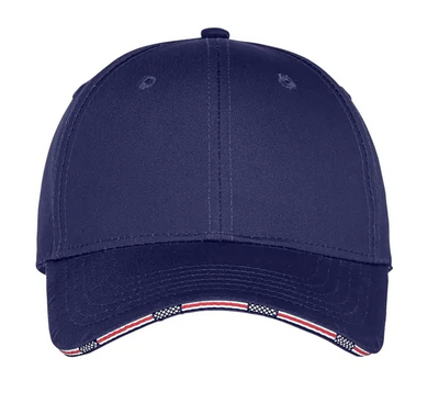 Personalized Unstructured Hat Americana Flag Sandwich with Custom Design - Port Authority