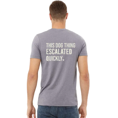 CLE Unleashed + This Dog Thing Escalated Quickly Short Sleeve T-Shirt - BELLA+CANVAS 3413 Unisex Triblend Tee
