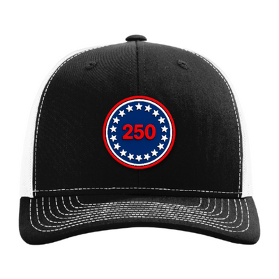 USA 250 Patriotic Trucker Hat – 250th Anniversary Patch Hat