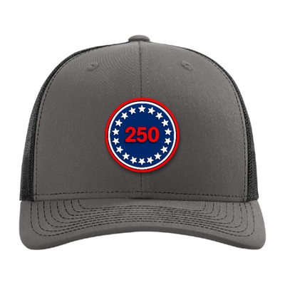 USA 250 Patriotic Trucker Hat – 250th Anniversary Patch Hat