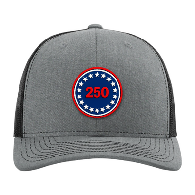 USA 250 Patriotic Trucker Hat – 250th Anniversary Patch Hat