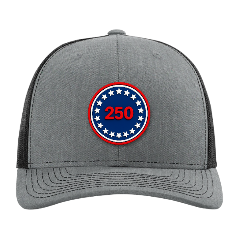 USA 250 Patriotic Trucker Hat – 250th Anniversary Patch Hat