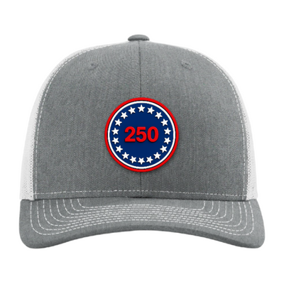 USA 250 Patriotic Trucker Hat – 250th Anniversary Patch Hat