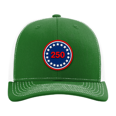 USA 250 Patriotic Trucker Hat – 250th Anniversary Patch Hat