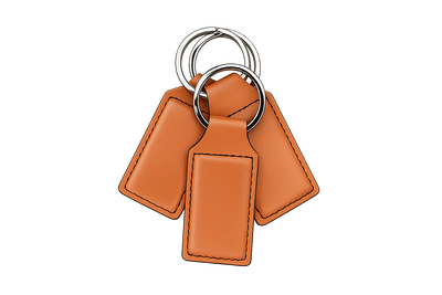 Keychain Premium Leatherette® with Custom Logo
