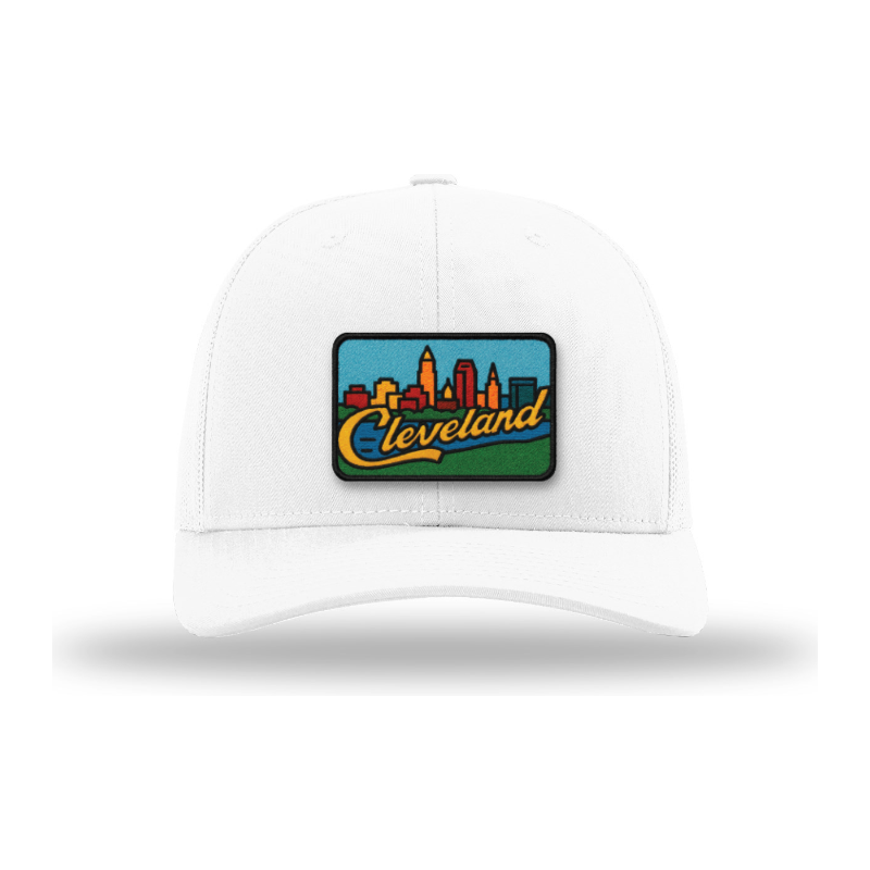 Cleveland Skyline Hat | Full-Color Cleveland Patch Trucker Hat