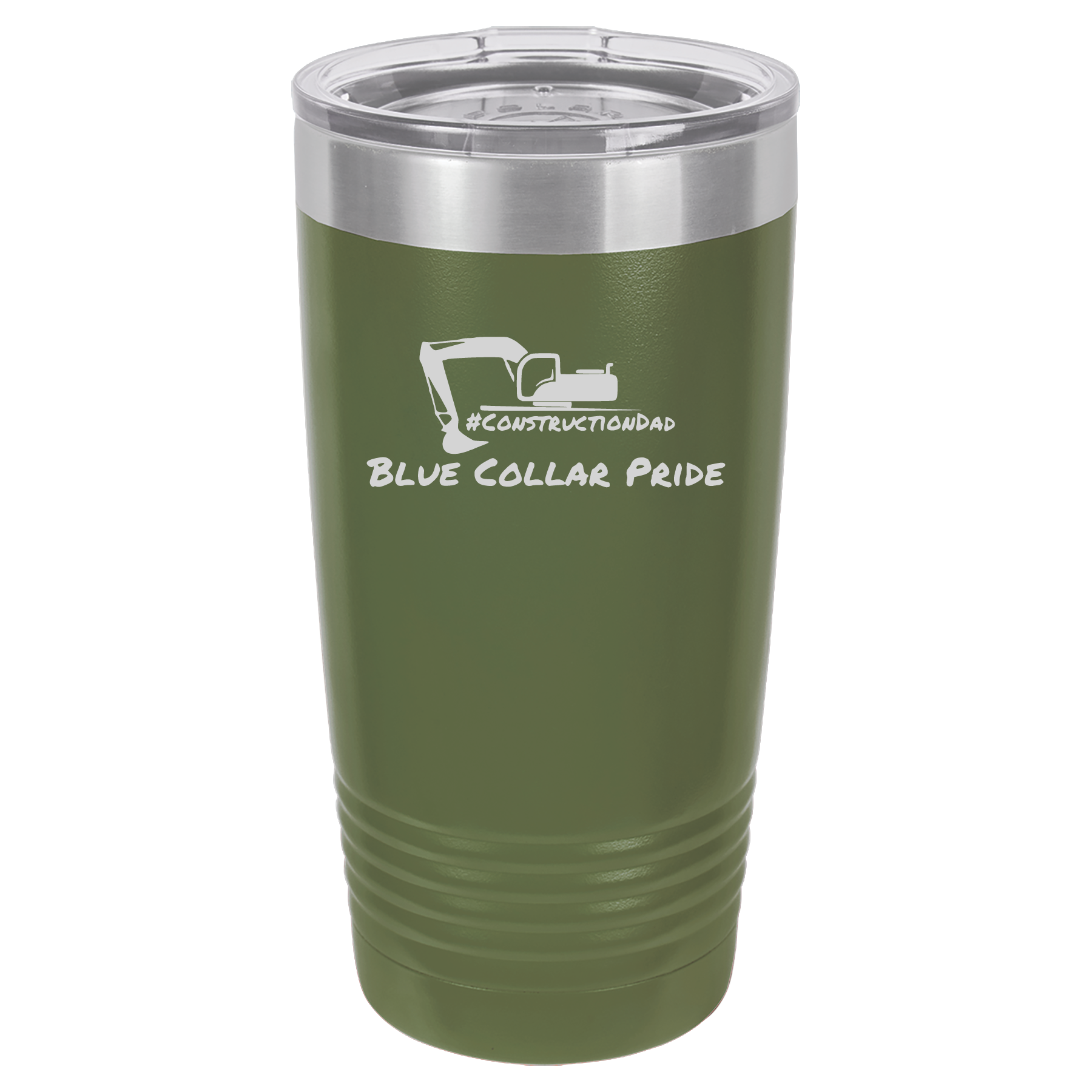 ConstructionDad 20 oz. Vacuum Insulated Ringneck Tumbler with Clear Lid - Polar Camel
