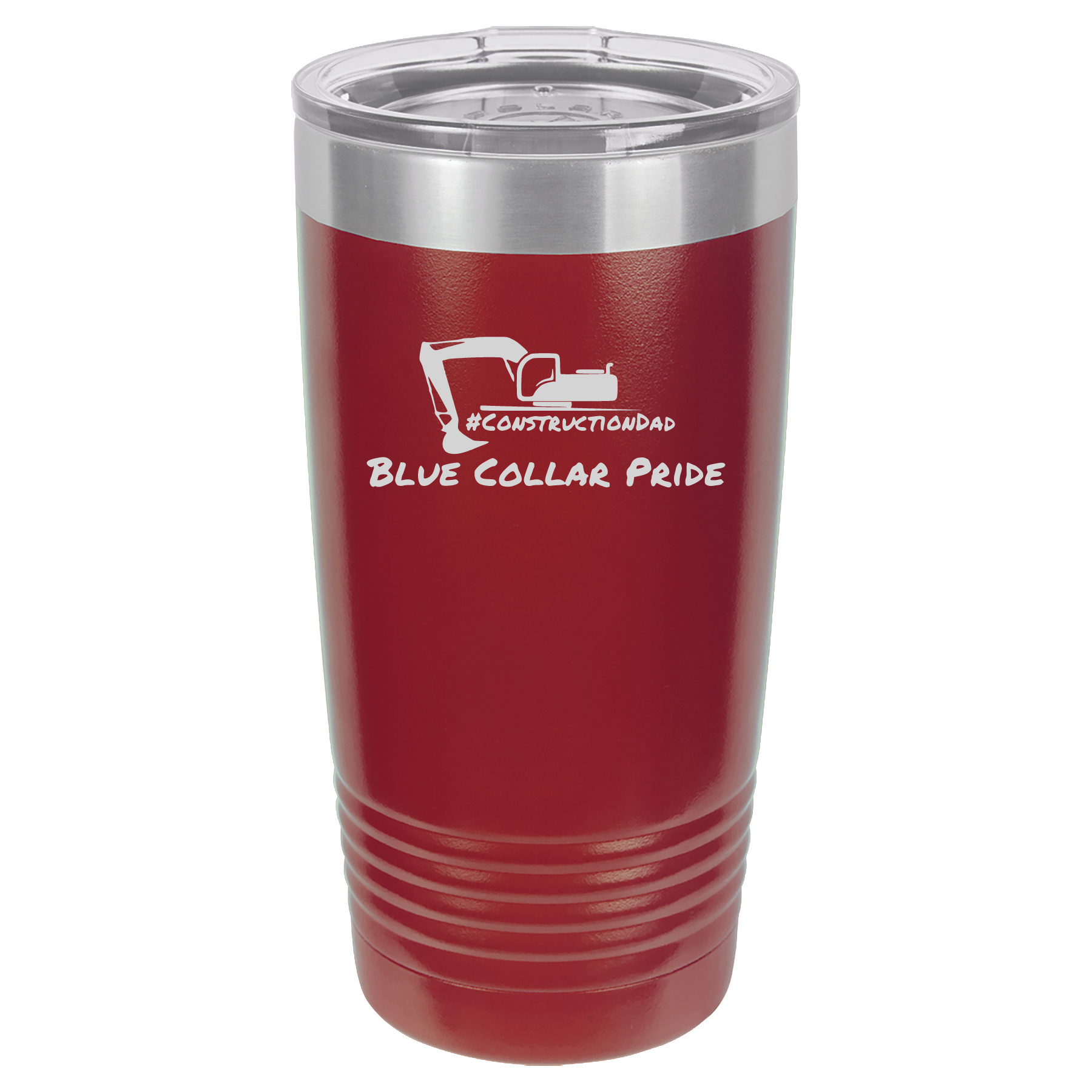 ConstructionDad 20 oz. Vacuum Insulated Ringneck Tumbler with Clear Lid - Polar Camel