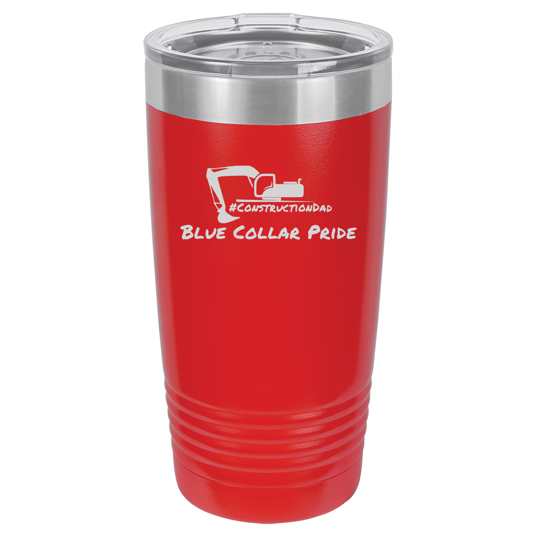 ConstructionDad 20 oz. Vacuum Insulated Ringneck Tumbler with Clear Lid - Polar Camel