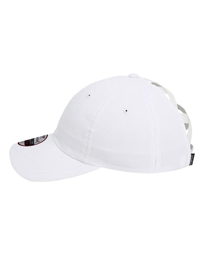 Imperial upf 50 Criss Cross Ponytail Hat with Custom Engraved Leather Patch