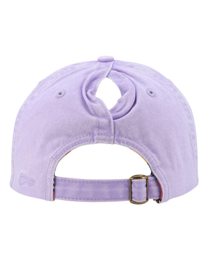 Personalized Ponytail Unstructured Hat with Custom Design - Infinity Her Cassie