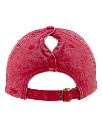 Personalized Ponytail Unstructured Hat with Custom Design - Infinity Her Cassie