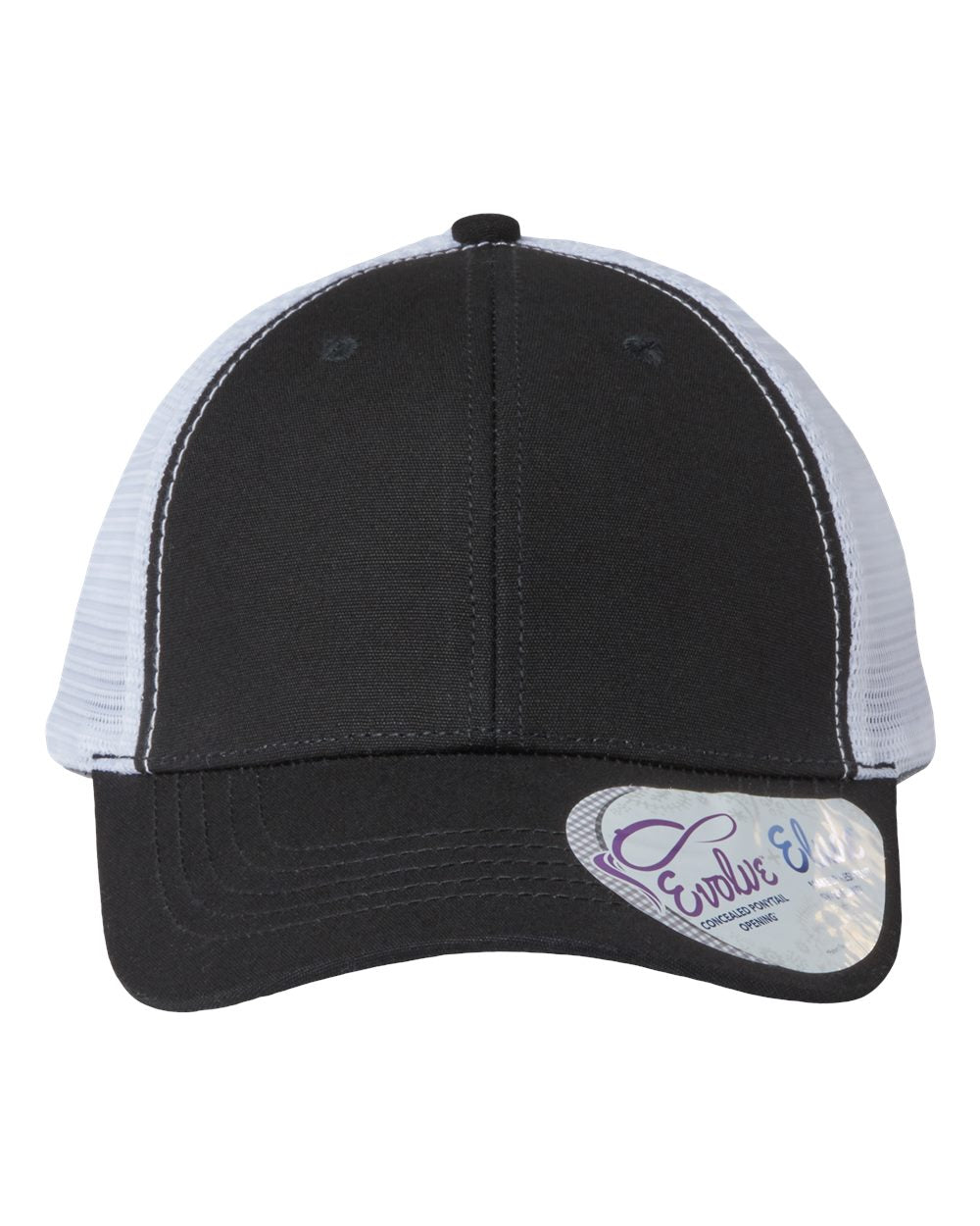 Ponytail Trucker Hat with Custom Patch - Infinity Her Charlie