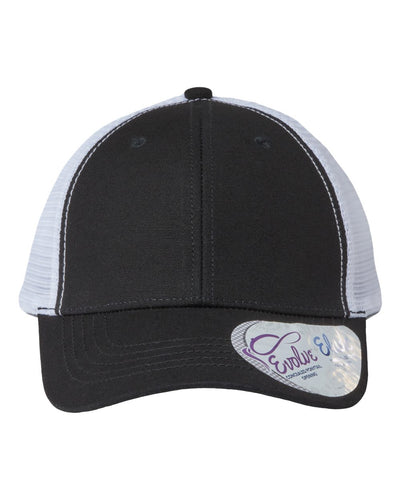 Ponytail Trucker Hat with Custom Patch - Infinity Her Charlie