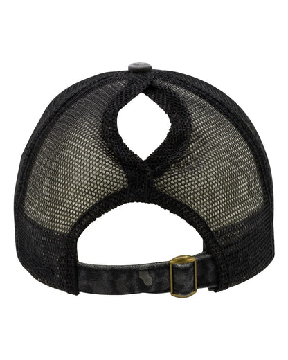 Personalized Ponytail Unstructured Printed Bill Hat with Custom Design - Infinity Her Janet