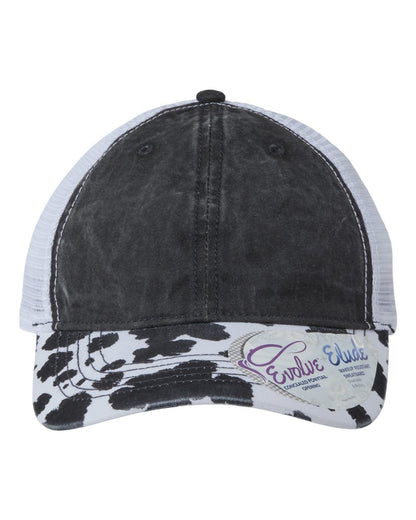 Personalized Ponytail Unstructured Printed Bill Hat with Custom Design - Infinity Her Janet