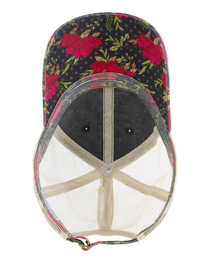 Personalized Ponytail Unstructured Printed Bill Hat with Custom Design - Infinity Her Janet