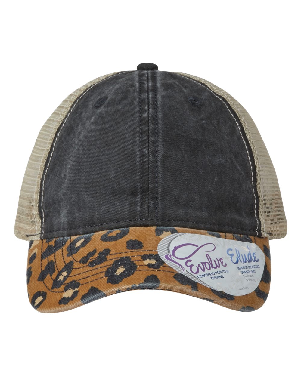 Personalized Ponytail Unstructured Printed Bill Hat with Custom Design - Infinity Her Janet