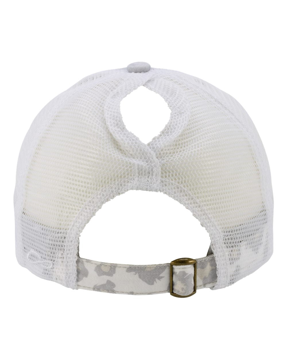 Personalized Ponytail Unstructured Printed Bill Hat with Custom Design - Infinity Her Janet