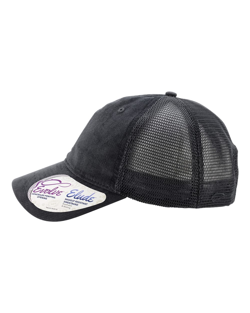 Personalized Ponytail Unstructured Corduroy Hat with Custom Design - Infinity Her Jo