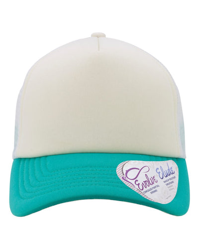 Personalized Ponytail Foam Trucker Hat with Custom Design - Infinity Her Rosie