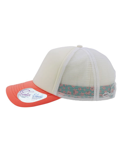 Personalized Ponytail Foam Trucker Hat with Custom Design - Infinity Her Rosie