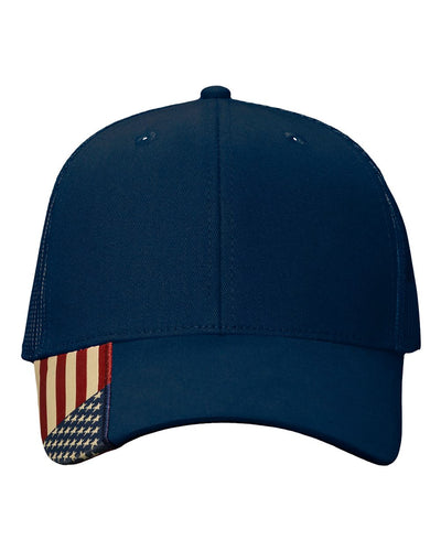 Personalized Unstructured Hat with USA Flag on Brim with Custom Patch