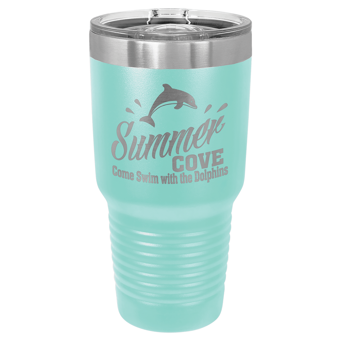 Personalized 30 oz. Vacuum Insulated Ringneck Tumbler with Clear Slider Lid - Polar Camel