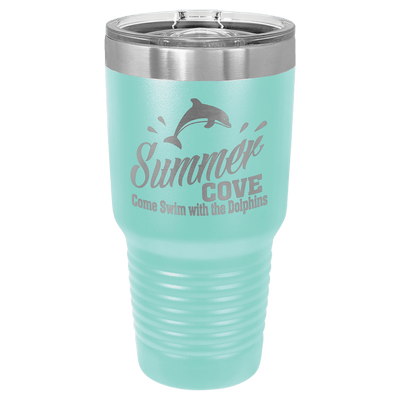Personalized 30 oz. Vacuum Insulated Ringneck Tumbler with Clear Slider Lid - Polar Camel