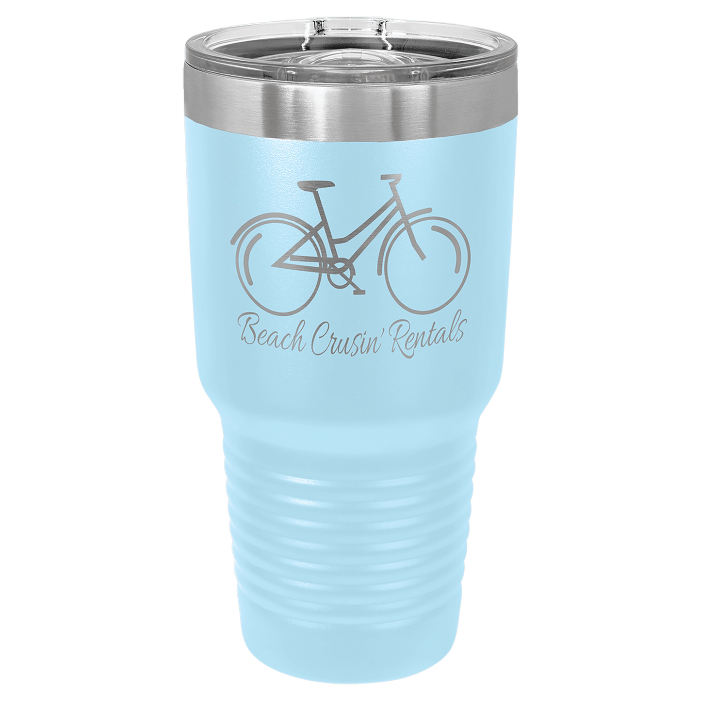 Personalized 30 oz. Vacuum Insulated Ringneck Tumbler with Clear Slider Lid - Polar Camel