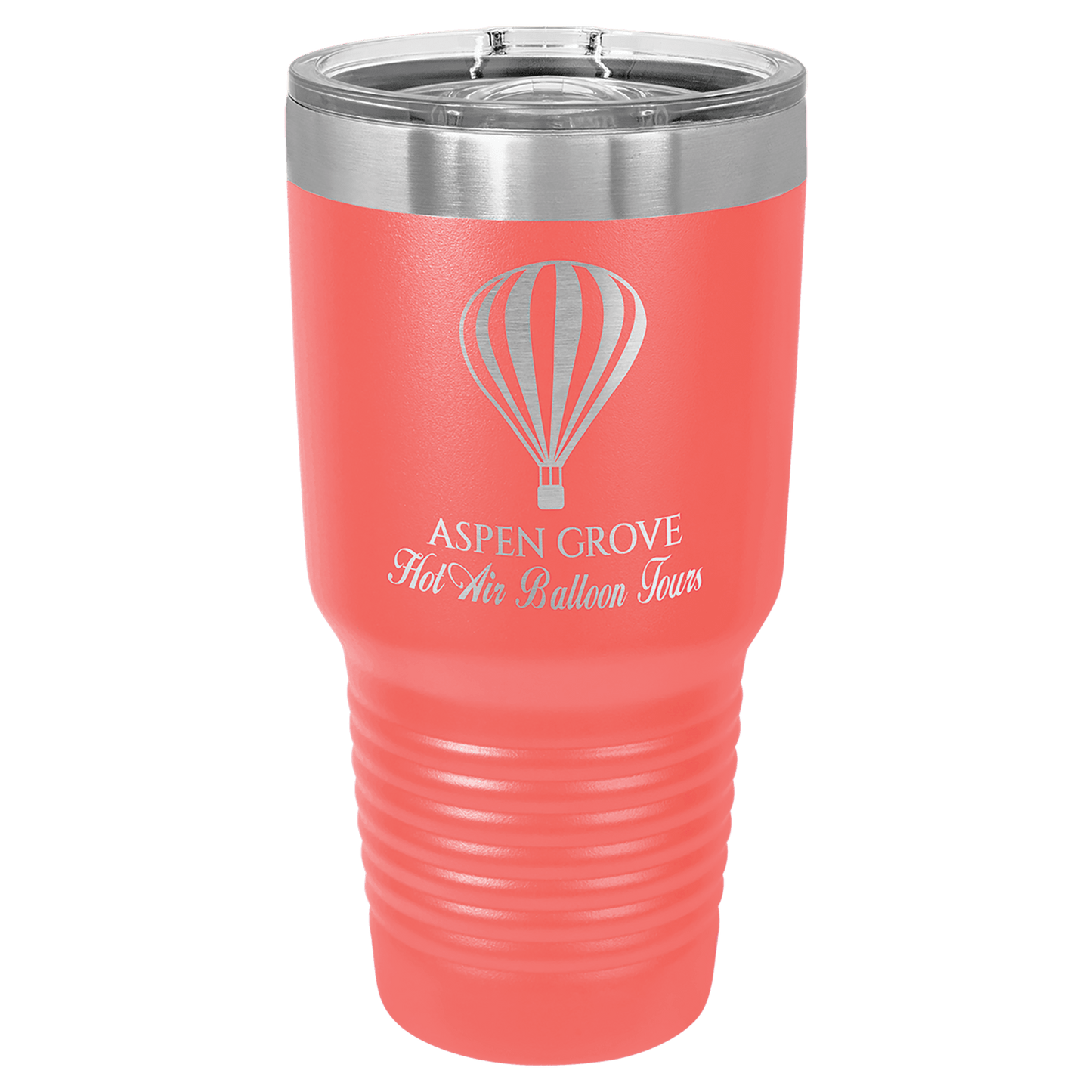 Personalized 30 oz. Vacuum Insulated Ringneck Tumbler with Clear Slider Lid - Polar Camel