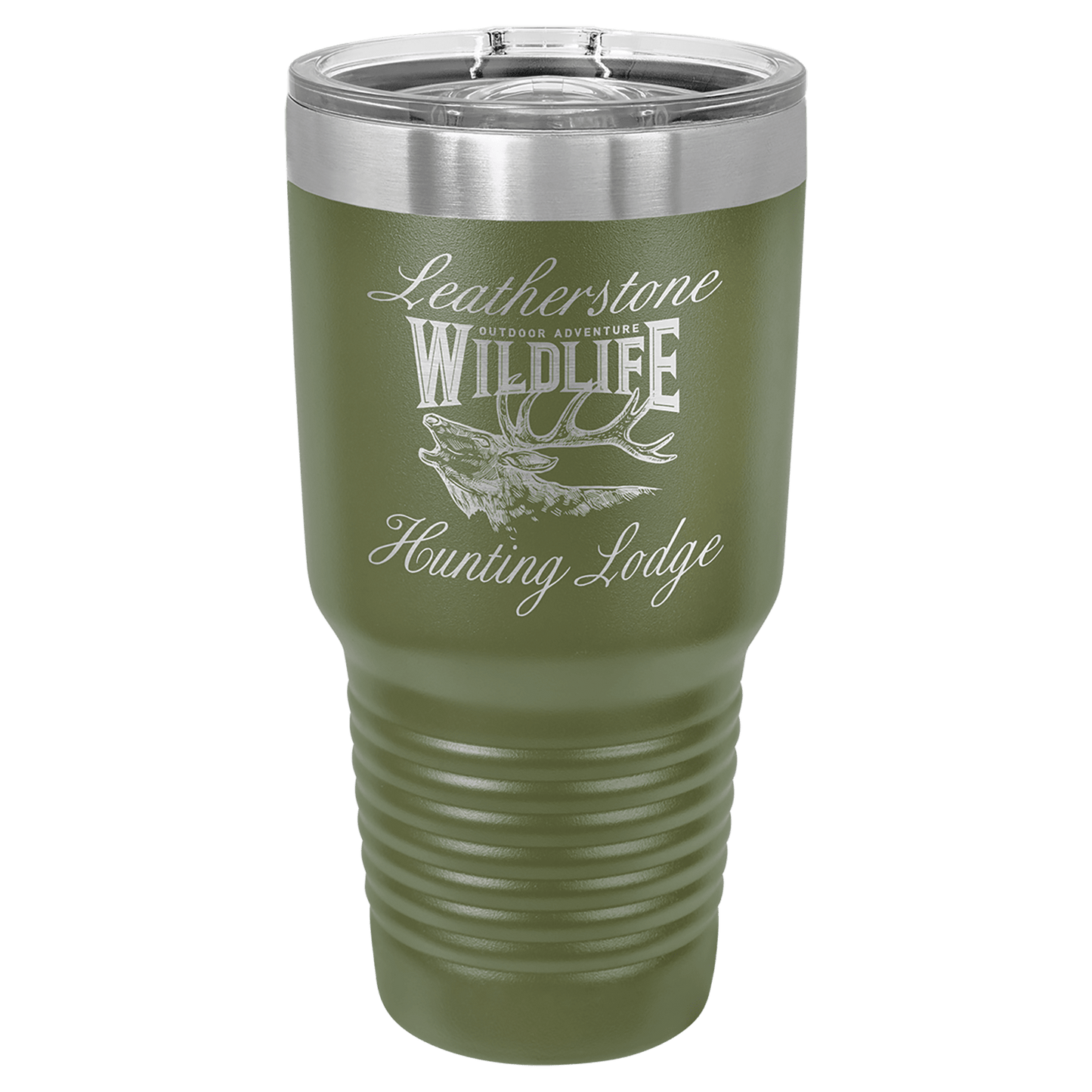 Personalized 30 oz. Vacuum Insulated Ringneck Tumbler with Clear Slider Lid - Polar Camel