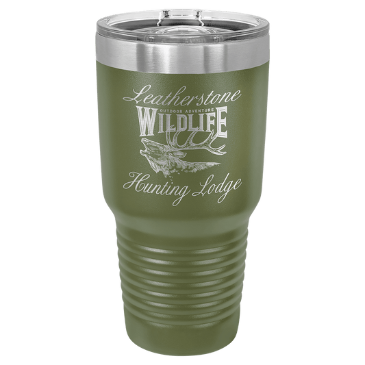 Personalized 30 oz. Vacuum Insulated Ringneck Tumbler with Clear Slider Lid - Polar Camel