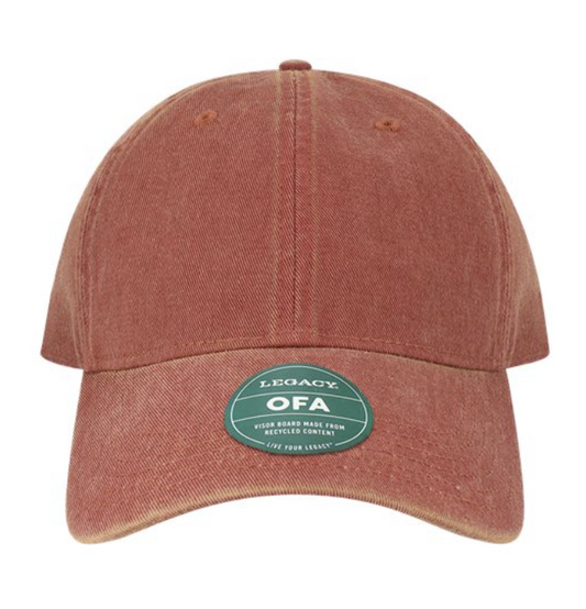 Brown cap with a green label on a white background