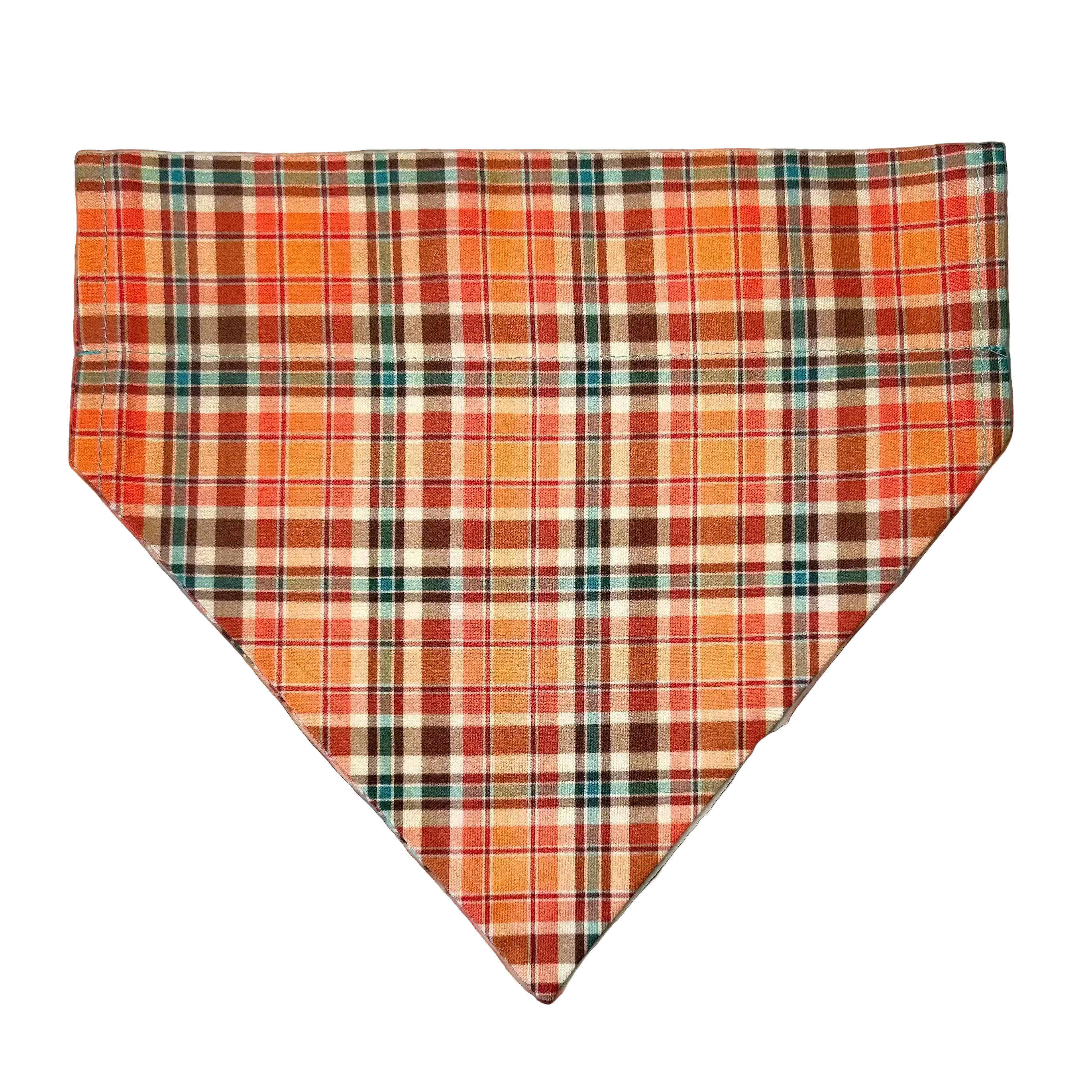 Plaid bandana on a marble surface