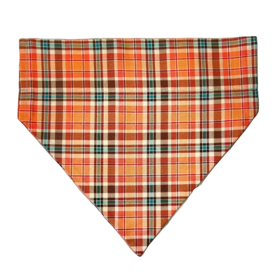 Plaid bandana on a marble surface