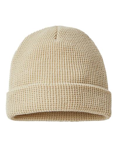 Waffle Beanie with Custom Patch
