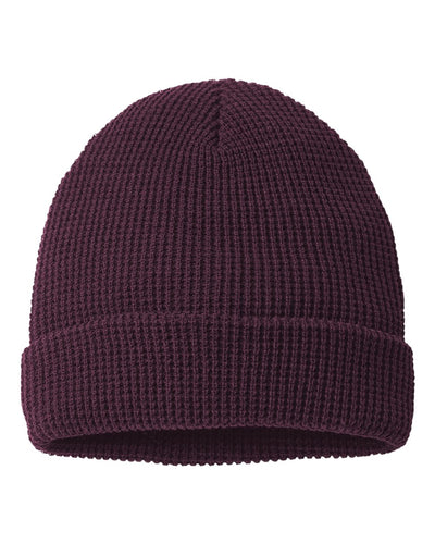 Waffle Beanie with Custom Patch
