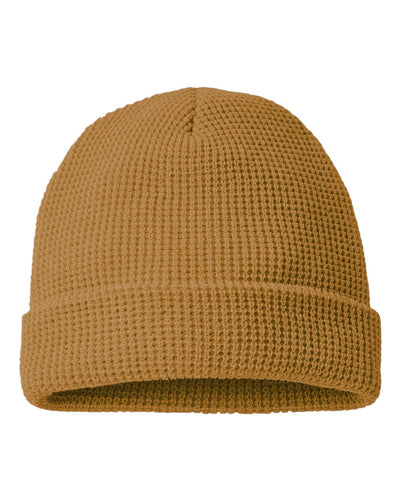 Waffle Beanie with Custom Patch