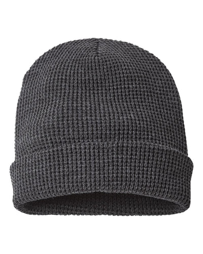 Waffle Beanie with Custom Patch