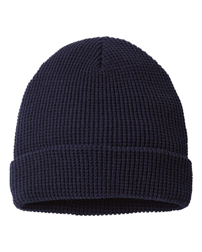 Waffle Beanie with Custom Patch