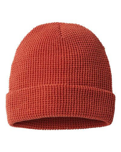 Waffle Beanie with Custom Patch