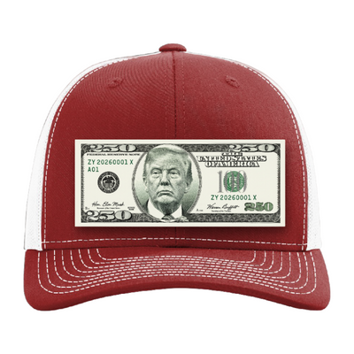 Trump $250 Dollar Bill Trucker Hat for Patriotic Novelty
